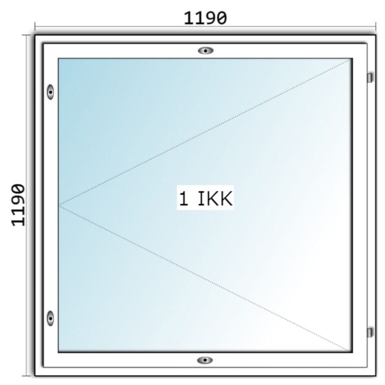 Avattava ikkuna HIT-Nordic ALU 12x12