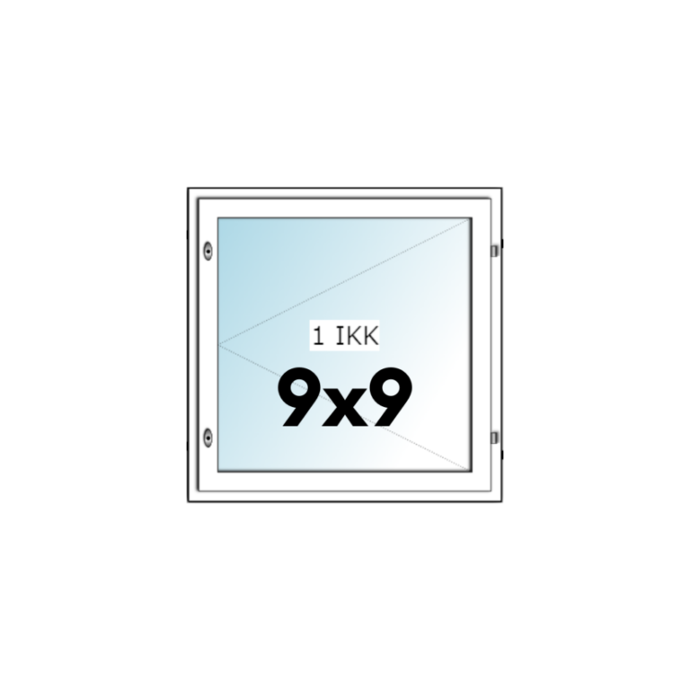 Avattava ikkuna HIT-Nordic ALU 9x9