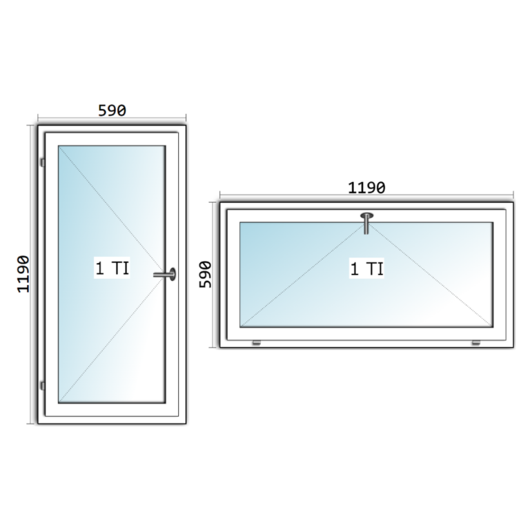 Tuuletusikkuna HIT-Nordic ALU 6x12/12x6