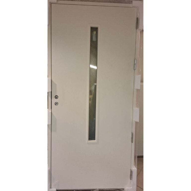 Ulko-ovi Kaskipuu FE810 1.0 10x21 oikea valkoinen, likaa ovilehdessä (2-laatu)