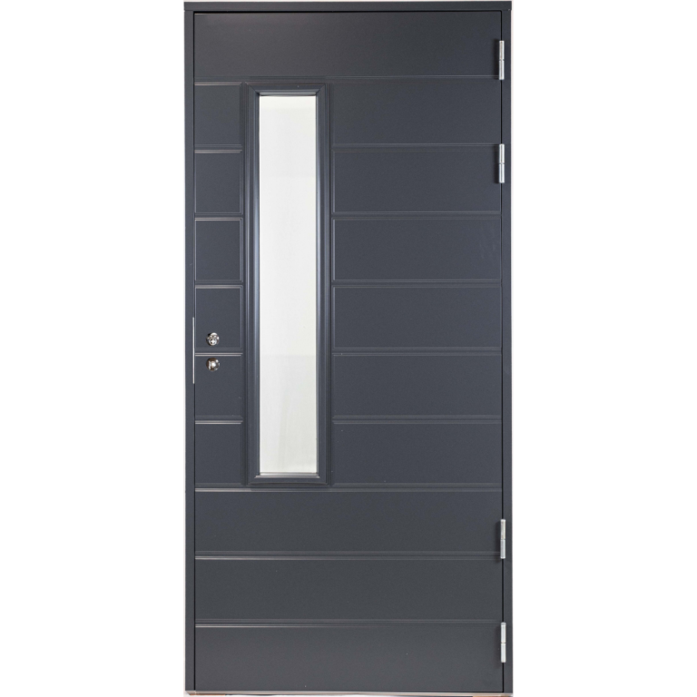 Ulko-ovi Myllyn ovet Etu-Keihäri tummanharmaa 8-9x19-20