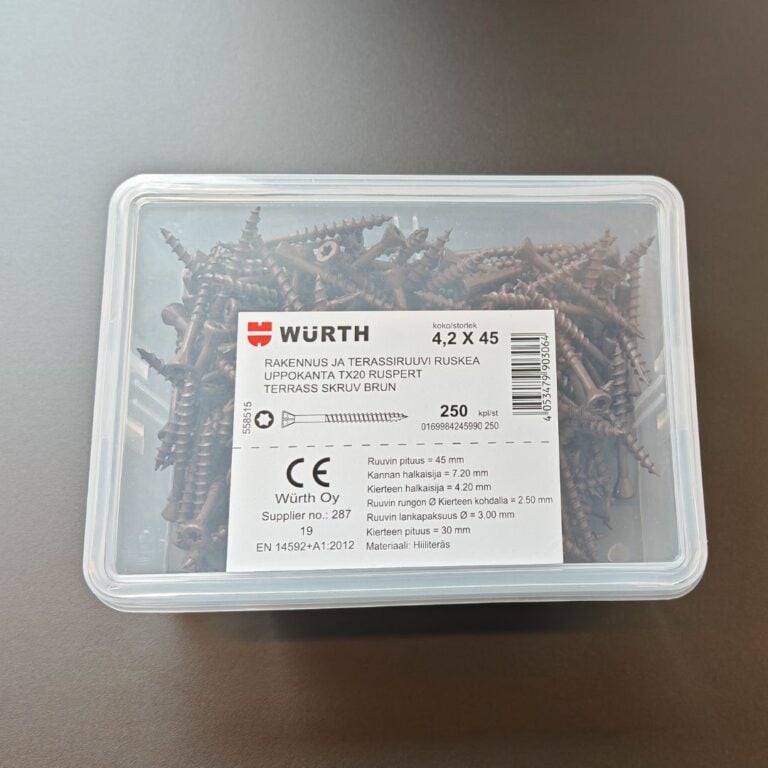 Wurth terassiruuvi ruskea 4,2x45 TX20 250 kpl