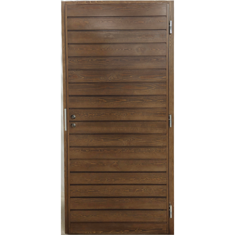 Ulko-ovi Puustamo Paljakka Mänty 10x21-23 kuultokäsitelty ruskea