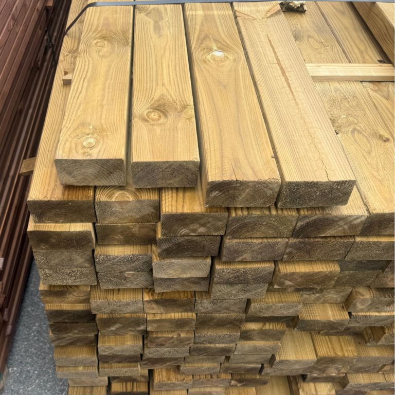 Runkopuutavara 48×98 mm talouslaadun painekyllästetty vihreä sileä